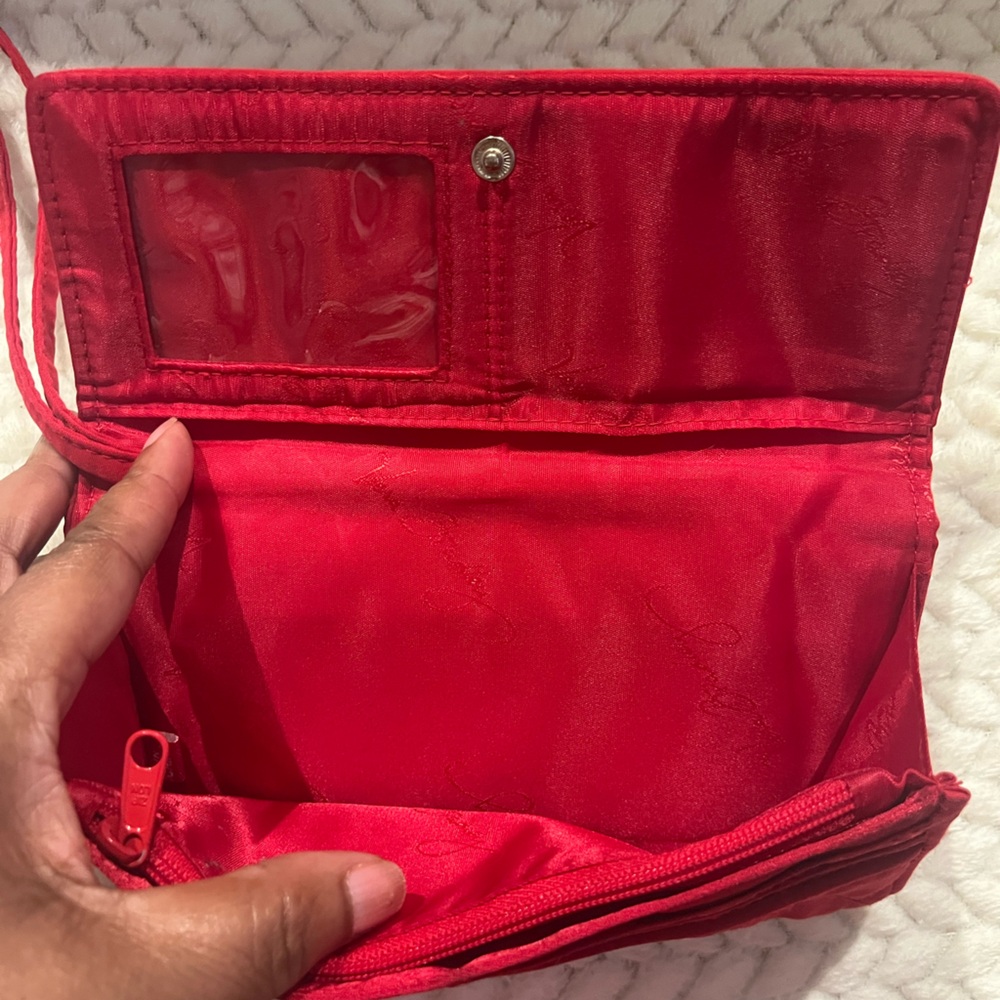 Vera Bradley Red Quilted Wristlet - Picture 6 of 10
